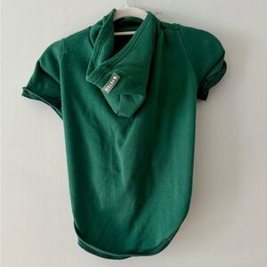 Comfy Warm Green Dog Hoodie Size Medium